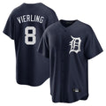 D.Tigers #8 Matt Vierling Player Navy Game Home Gdoa Stitched Jerseys
