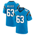 C.Panthers #63 Rasheed Walker Player Blue Home Game Gdoa Stitched Jerseys