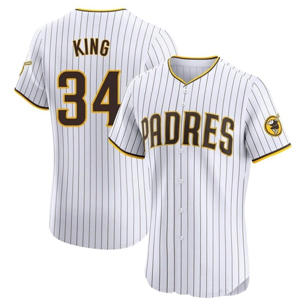 S.Diego Padres #34 Michael King Player White Home Limited Elite Fdoa Stitched Jerseys
