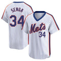 NY.Mets #34 Kodai Senga Player White Cooperstown Collection T-shirt Game Fdoa Stitched Jerseys