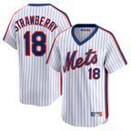 NY.Mets #18 Darryl Strawberry Player White Cooperstown Collection T-shirt Game Fdoa Stitched Jerseys