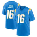 LA.Chargers #16 J.K. Scott Player Blue Home Game Gdoa Stitched Jerseys