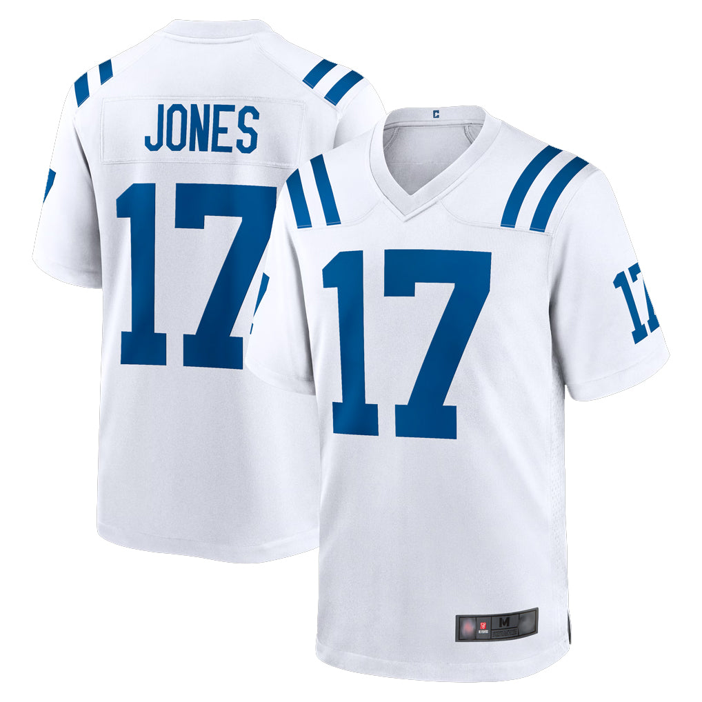 IN.Colts #17 Daniel Jones Player White Home Game Gdoa Stitched Jerseys