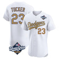 LA.Dodgers #23 Kyle Tucker Player Gold World Series Limited Elite Home Fdoa Stitched Jerseys