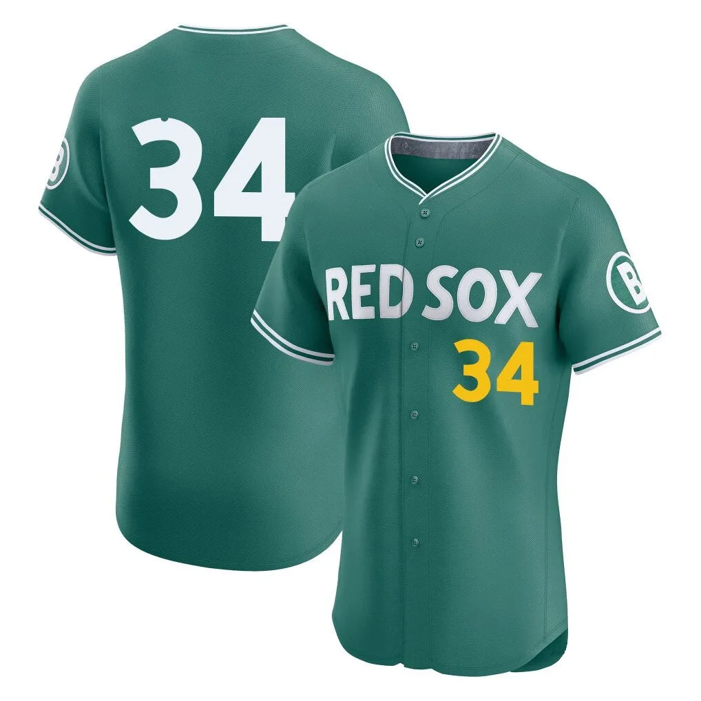 B.Red Sox #34 David Ortiz Player Green City Connect Limited Elite Home Game Gdoa Stitched Jerseys