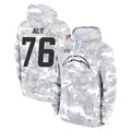 LA.Chargers #76 Joe Alt Player Arctic Camo Salute to Service Hoodies Limited Game Gdoa Stitched Jerseys