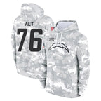 LA.Chargers #76 Joe Alt Player Arctic Camo Salute to Service Hoodies Limited Game Gdoa Stitched Jerseys