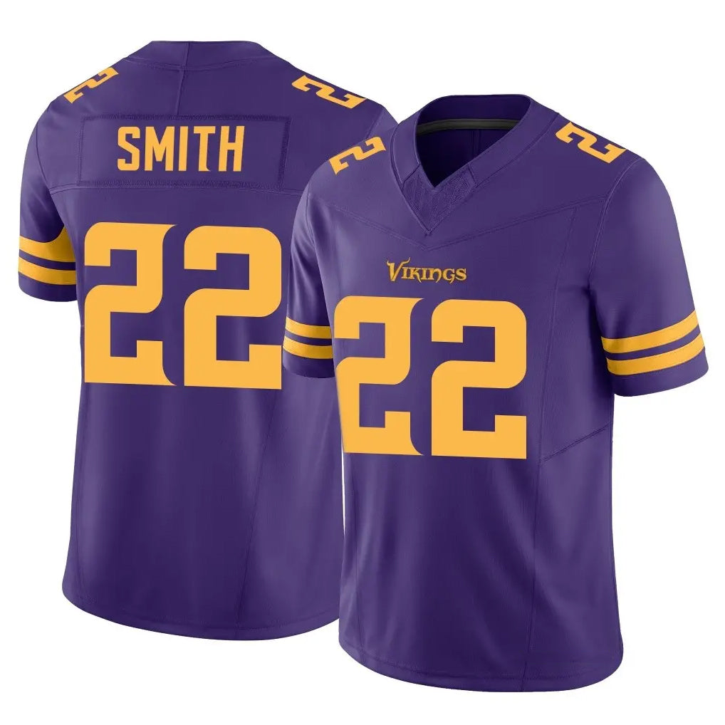 MN.Vikings #22 Harrison Smith Player Purple Limited Alternate Vapor F.U.S.E. Home Game Gdoa Stitched Jerseys