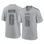 P.Eagles #6 DeVonta Smith Player Gray Atmosphere Fashion Home Game Gdoa Stitched Jerseys