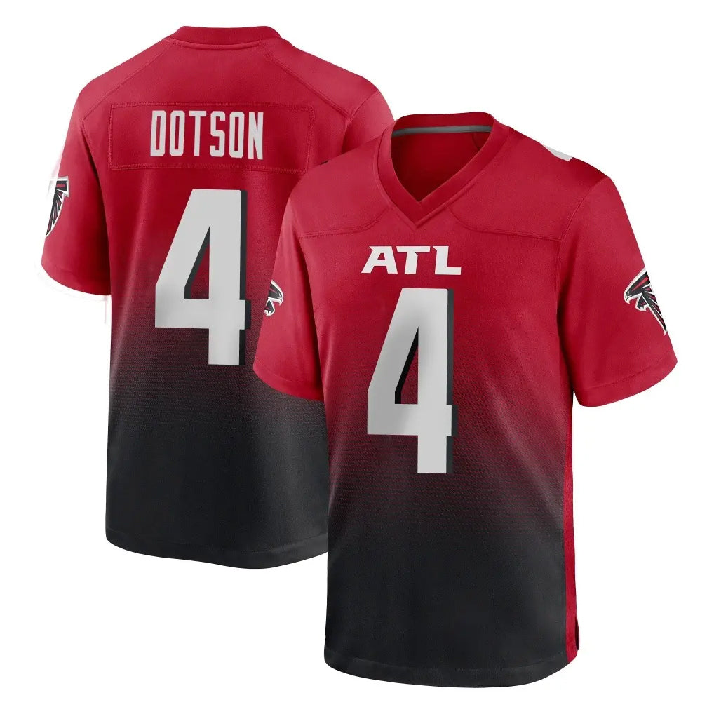 A.Falcons #4 Jahan Dotson Player Red Home Game Gdoa Stitched Jerseys