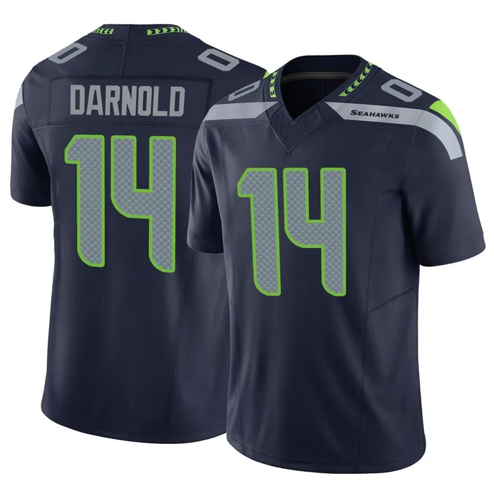 S.Seahawks #14 Sam Darnold Player Navy Limited Vapor F.U.S.E. Home Game Gdoa Stitched Jerseys