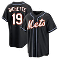 NY.Mets #19 Bo Bichette Player Black Fashion Out Game Fdoa Stitched Jerseys
