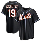 NY.Mets #19 Bo Bichette Player Black Fashion Out Game Fdoa Stitched Jerseys