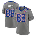 B.Bills #88 Dawson Knox Player Gray Nickel City Home Game Gdoa Stitched Jerseys