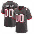 Custom TB.Buccaneers Pewter Alternate Home Game Any Name & Numbers Gdoa Stitched Jerseys
