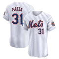 NY.Mets #31 Mike Piazza Player White Home Limited Elite Fdoa Stitched Jerseys