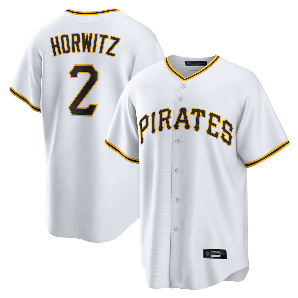P.Pirates #2 Spencer Horwitz Player White Home Game Fdoa Stitched Jerseys