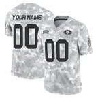 Custom SF.49ers Arctic Camo Limited Salute To Service Home Game Any Name & Numbers Gdoa Stitched Jerseys