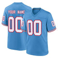 Custom T.Titans Light Blue Oilers Throwback Home Game Any Name & Numbers Gdoa Stitched Jerseys