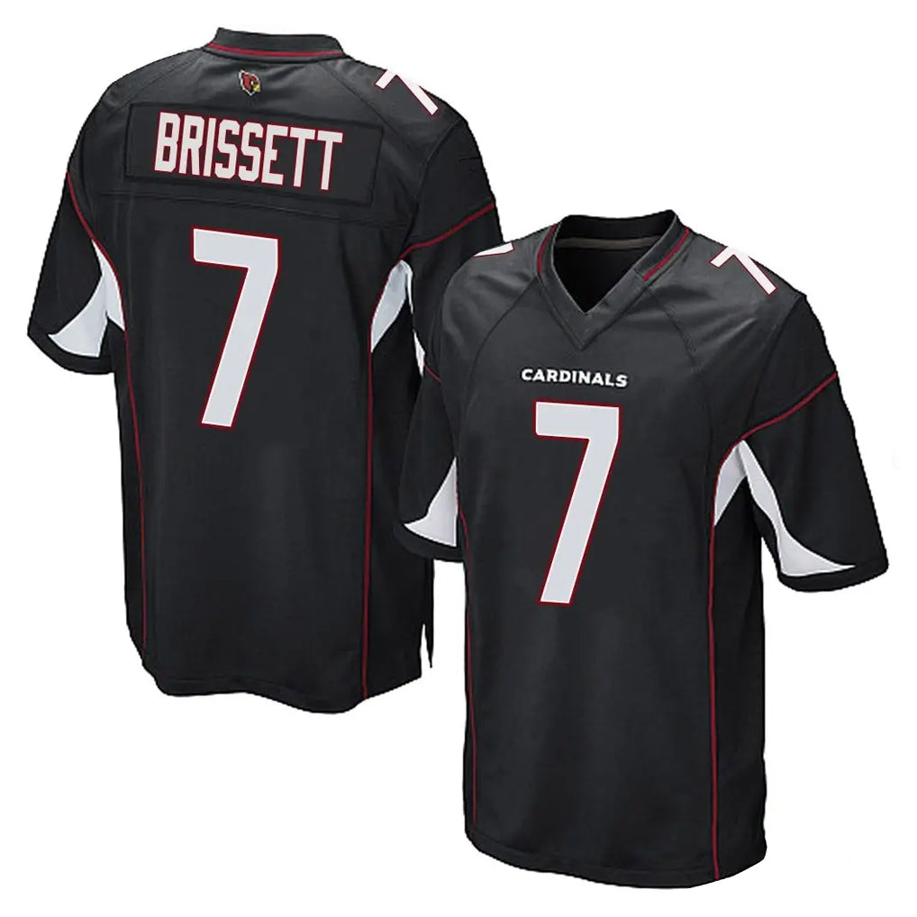 A.Cardinals #7 Jacoby Brissett Player Black Home Game Gdoa Stitched Jerseys