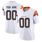 Custom D.Broncos White Limited Vapor F.U.S.E. Home Game Any Name & Numbers Gdoa Stitched Jerseys