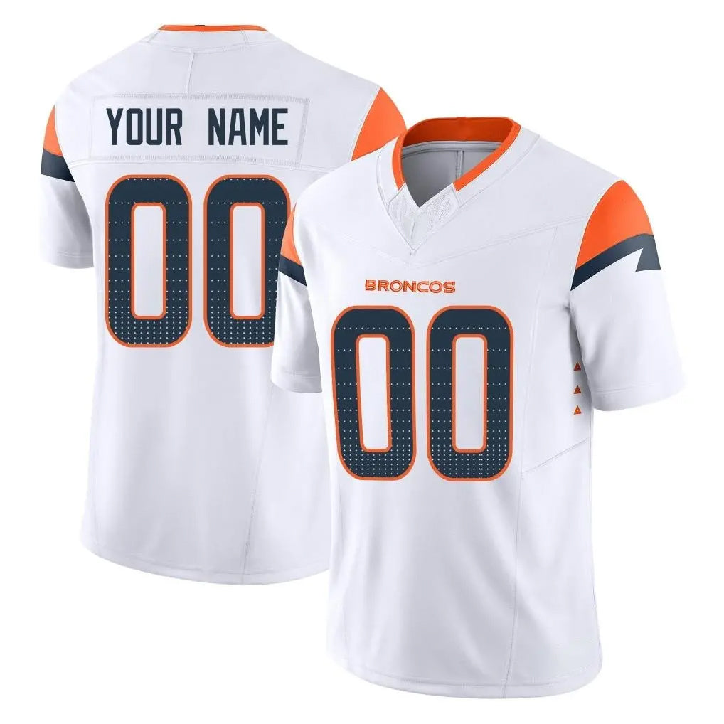 Custom D.Broncos White Limited Vapor F.U.S.E. Home Game Any Name & Numbers Gdoa Stitched Jerseys