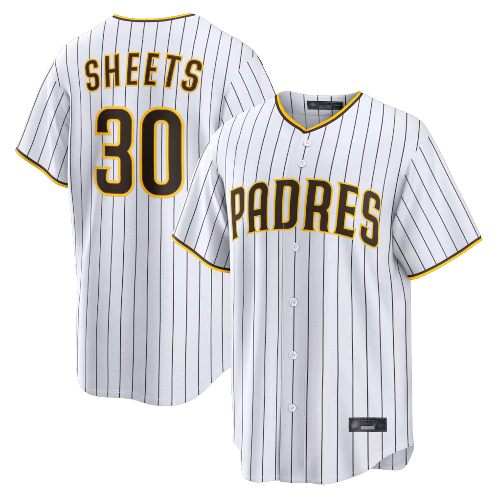 S.Diego Padres #30 Gavin Sheets Player White Home Limited Game Fdoa Stitched Jerseys