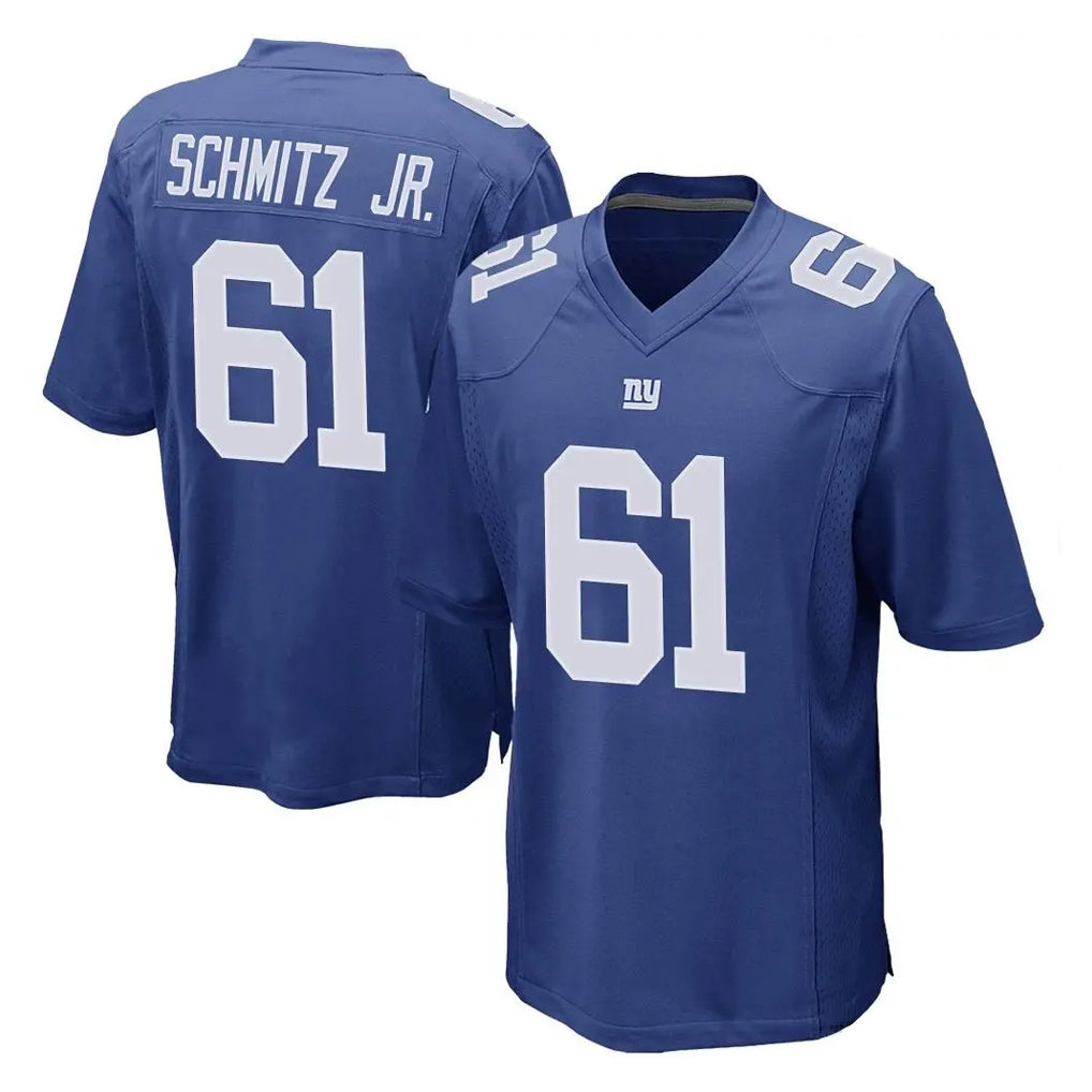 NY.Giants #61 John Michael Schmitz Jr. Player Royal Home Game Gdoa Stitched Jerseys
