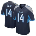 T.Titans #14 Carnell Tate Player Navy Home Game Gdoa Stitched Jerseys