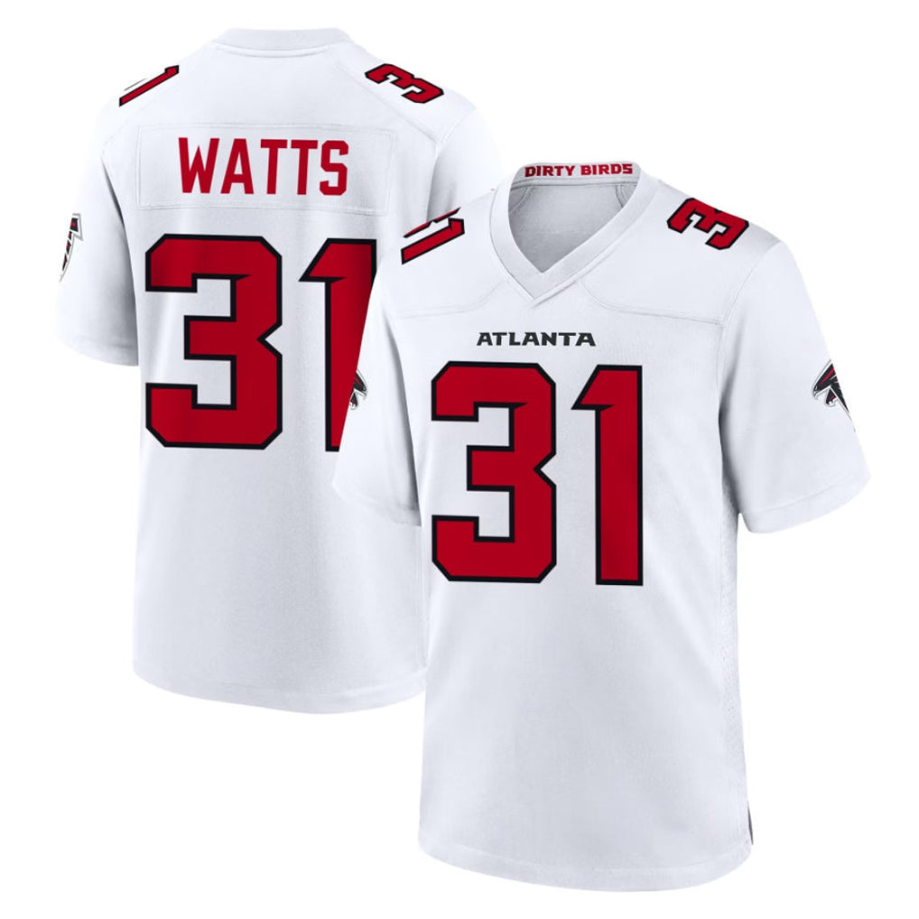 A.Falcons #31 Xavier Watts Player White Team Color Home Game Gdoa Stitched Jerseys
