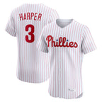 P.Phillies #3 Bryce Harper Player White Home Limited Elite Fdoa Stitched Jerseys