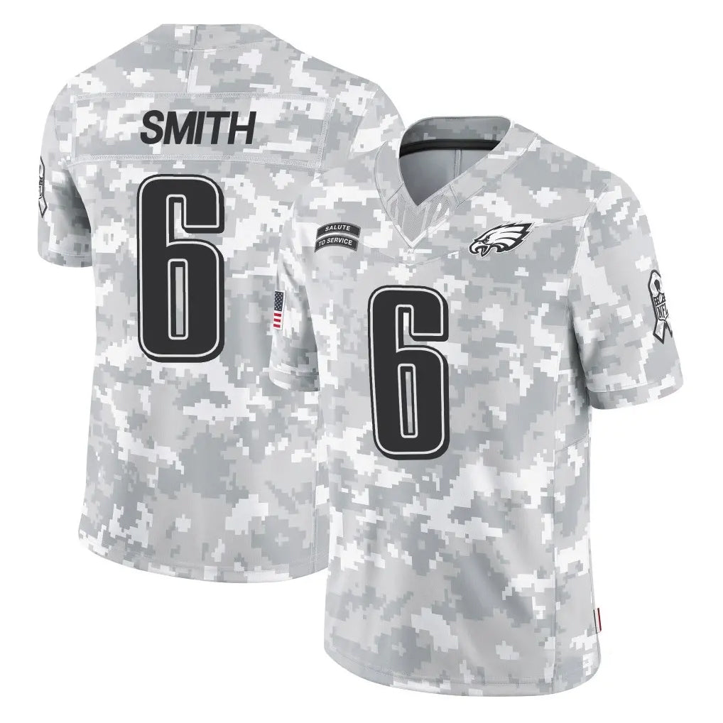 P.Eagles #6 DeVonta Smith Player Arctic Camo Salute to Service Limited Game Gdoa Stitched Jerseys
