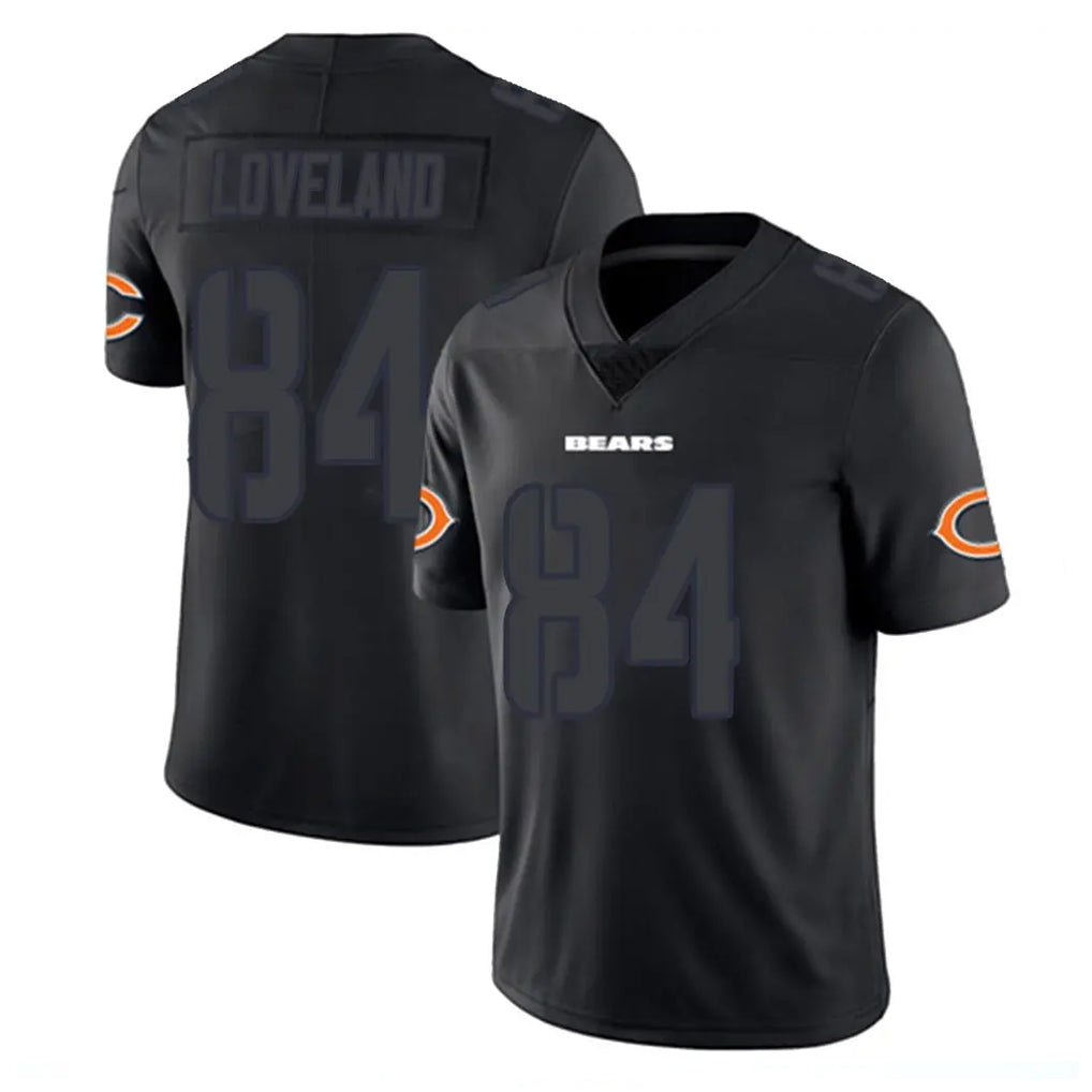 C.Bears #84 Colston Loveland Player Black Impact Limited Game Gdoa Stitched Jerseys