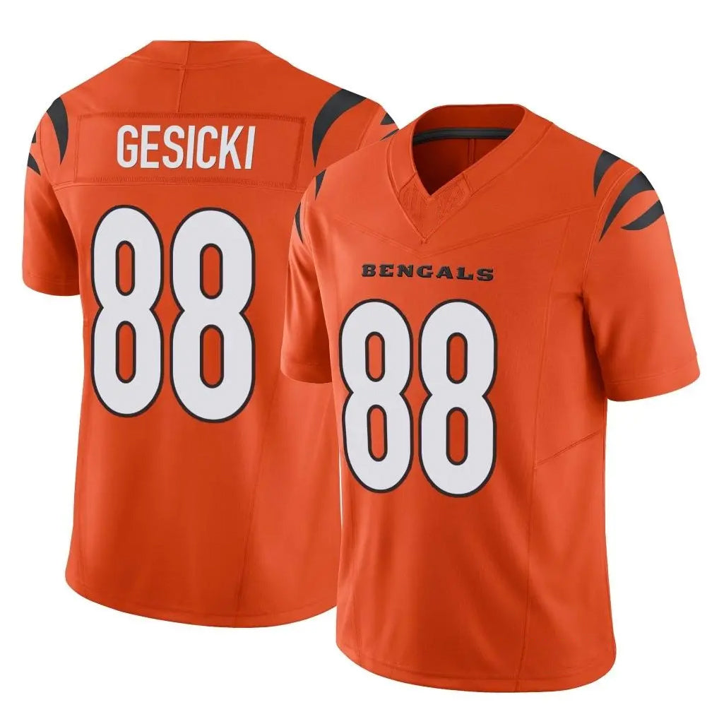 C.Bengals #88 Mike Gesicki Player Orange Vapor F.U.S.E. Limited Home Game Gdoa Stitched Jerseys