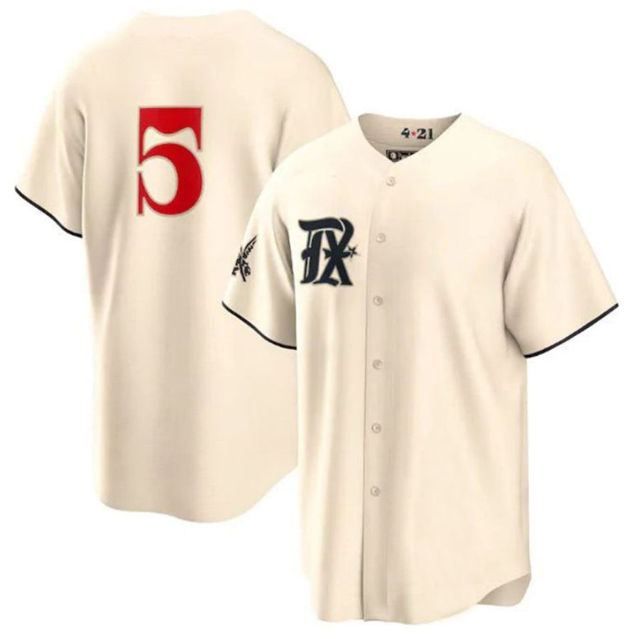 T.Rangers #5 Corey Seager Player Cream City Connect Replica Fdoa Stitched Jerseys