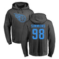 T.Titans #98 Jeffery Simmons Player Ash One Color Pullover Hoodies Home Game Gdoa Stitched Jerseys