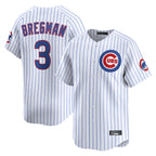 C.Cubs #3 Alex Bregman Player White Limited Home Game Gdoa Stitched Jerseys