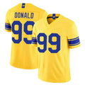 LA.Rams #99 Aaron Donald Player Gold Limited Classic Sol Vapor F.U.S.E.Home Game Gdoa Stitched Jerseys