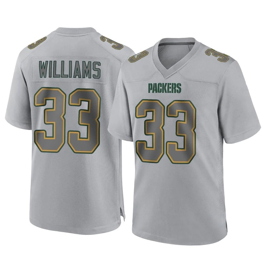 GB.Packers #33 Evan Williams Player Gray Atmosphere Fashion Home Game Gdoa Stitched Jerseys