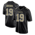 NO.Saints #19 Barion Brown Player Black Carbon Fashion Home Game Gdoa Stitched Jerseys