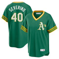 Athletics #40 Luis Severino Player Kelly Green Cooperstown Collection T-shirt Game Gdoa Stitched Jerseys