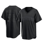 S.Diego Padres #58 Wandy Peralta Player Black Pitch Fashion Game T-shirt Fdoa Stitched Jerseys