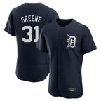 D.Tigers #31 Riley Greene Player Navy Limited Elite Home Gdoa Stitched Jerseys