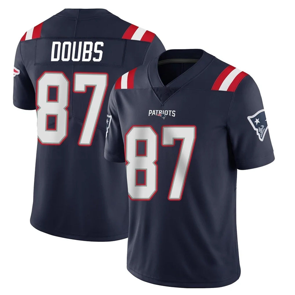 NE.Patriots #87 Romeo Doubs Player Navy Vapor Untouchable Home Game Gdoa Stitched Jerseys