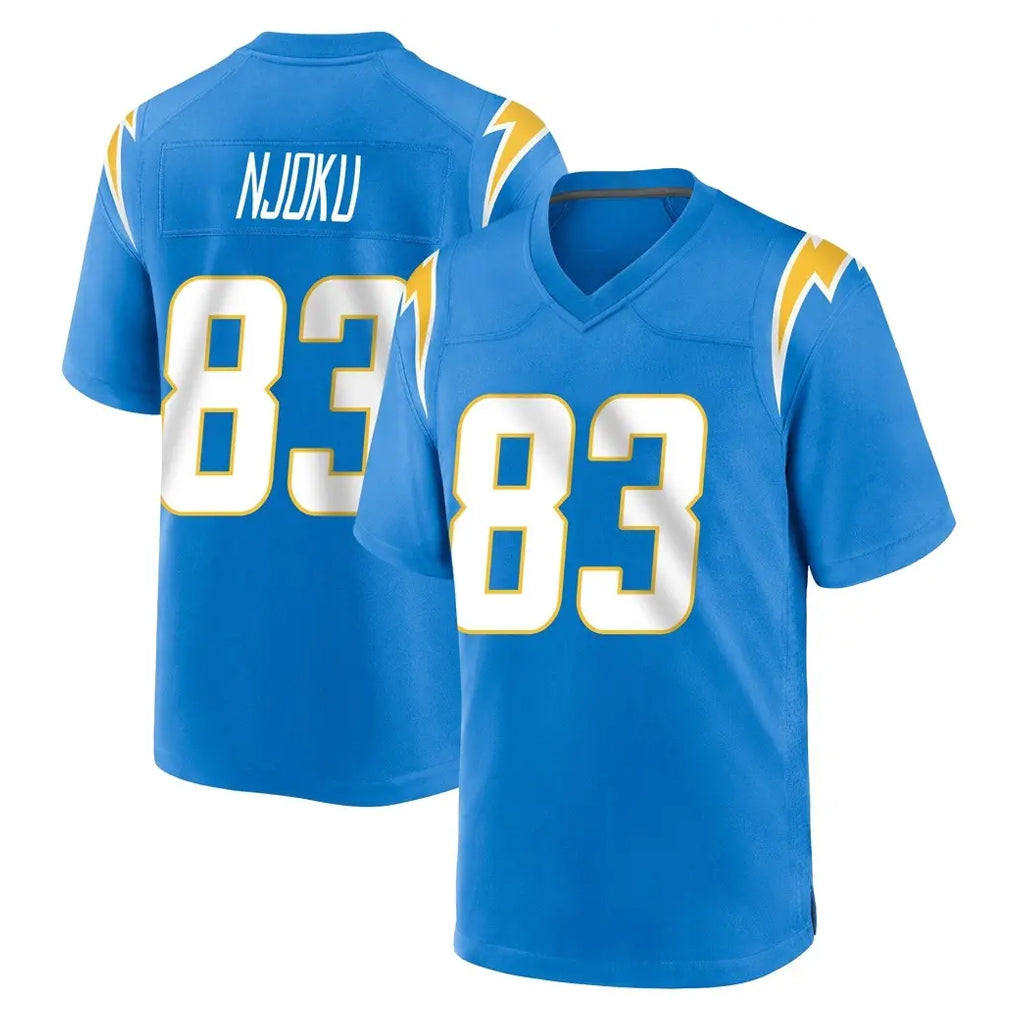LA.Chargers #83 David Njoku Player Blue Home Game Stitched Jerseys
