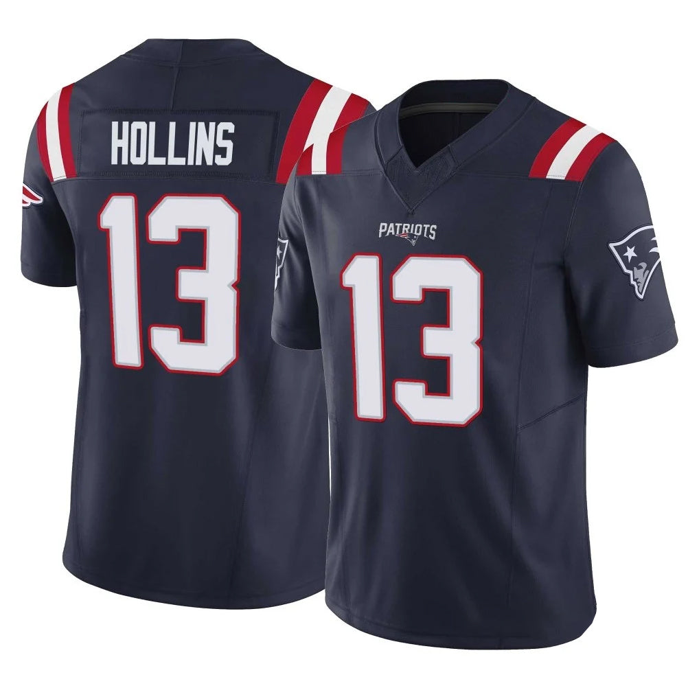 NE.Patriots #13 Mack Hollins Player Navy Limited Vapor F.U.S.E. Home Game Gdoa Stitched Jerseys