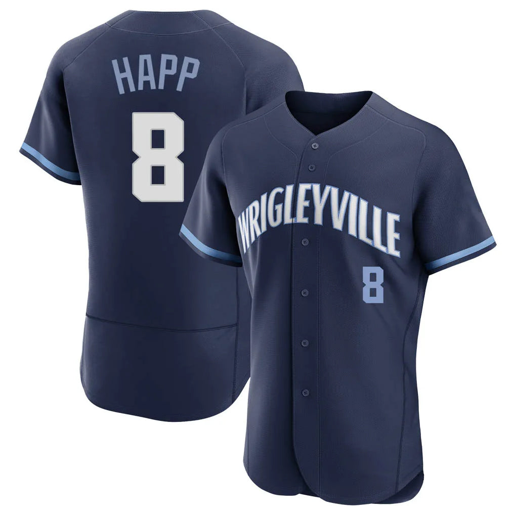 C.Cubs #8 Ian Happ Player Navy City Connect Limited Elite Home Gdoa Stitched Jerseys