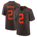 C.Browns #2 Shedeur Sanders Player Brown Alternate Home Game Gdoa Stitched Jerseys