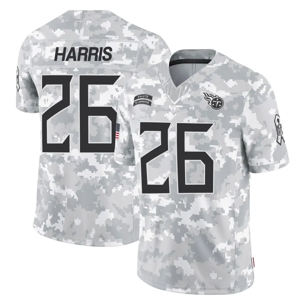T.Titans #26 Marcus Harris Player Arctic Camo Limited Salute to Service Home Game Gdoa Stitched Jerseys