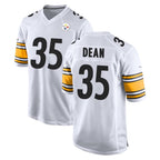P.Steelers #35 Jamel Dean Player White Home Game Gdoa Stitched Jerseys